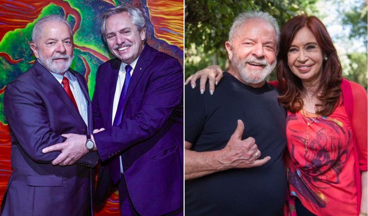 FOTO: El jefe de Estado argentino y la vicepresidenta celebraron el triunfo de Lula. 