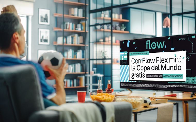 FOTO: Con Flow Flex los clientes de Personal podrán ver toda la Copa del Mundo gratis.