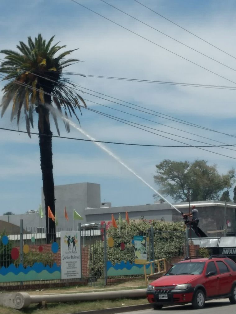 FOTO: Se incendió el depósito de una verdulería que colinda con Jardín de Niños