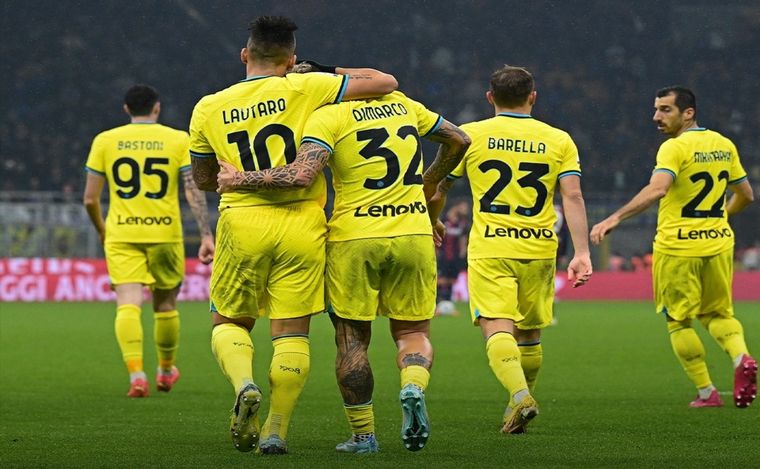 Los dos delanteros prediléctos por Scaloni convirtieron este martes (Foto: Inter)