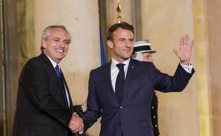 FOTO: Alberto Fernández se reunió con Macron con la guerra de Ucrania como eje.