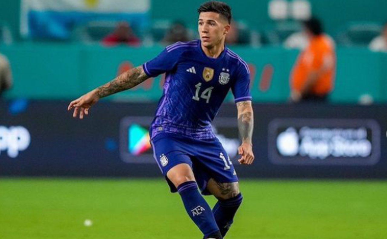 Enzo Fernández el día de su debut con Argentina. (FOTO: @enzojfernandez)