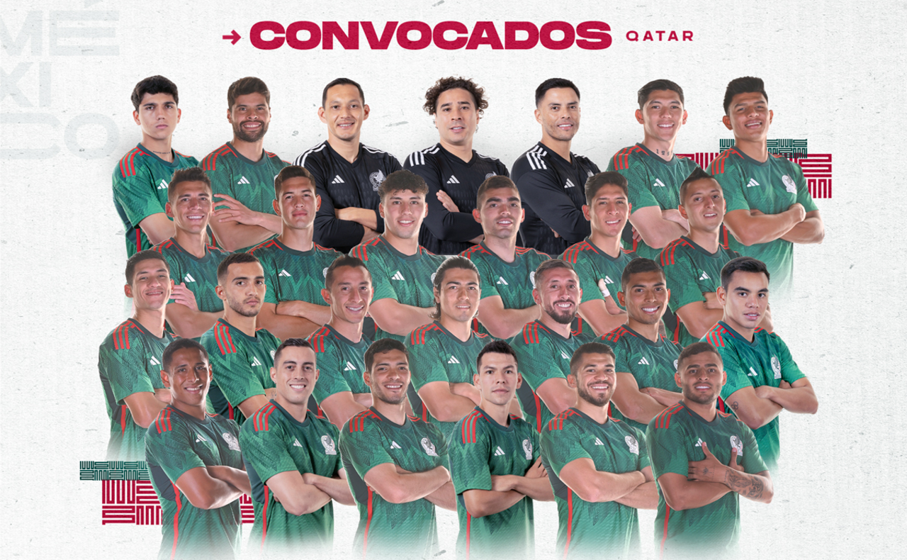 FOTO: Los 26 mexicanos que irán al Mundial. (FOTO: @miseleccionmx)