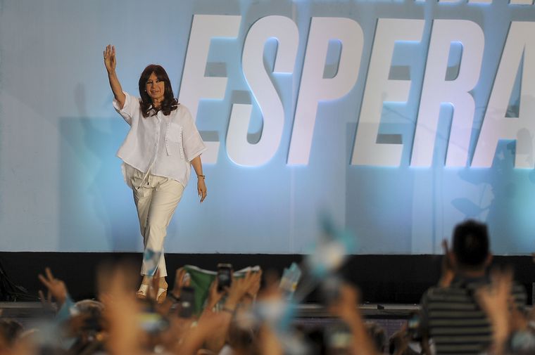 FOTO: Cristina Kirchner habló en tono electoral en La Plata.