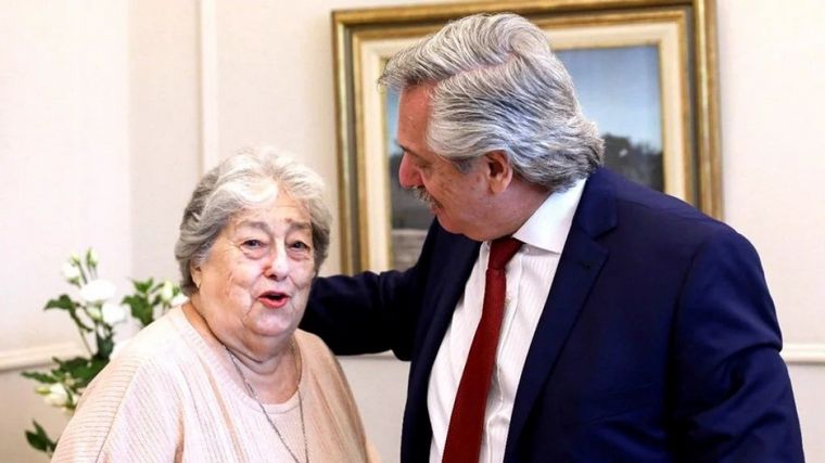 Madres de Plaza de Mayo cruzó a Fernández por su despedida a Hebe de Bonafini.