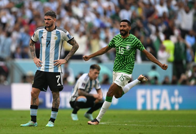 De Paul, festejo Arabia Saudita