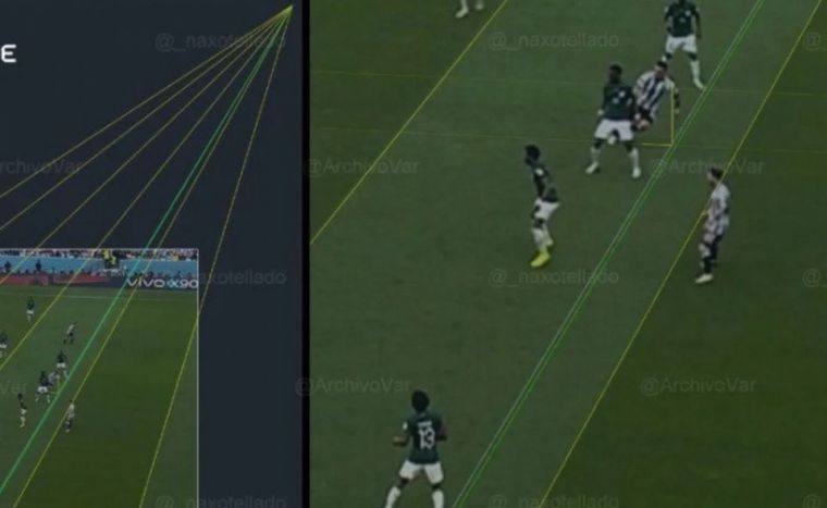 Imágenes muestran a Lautaro Martínez habilitado en su gol anulado (Foto: Archivo VAR)