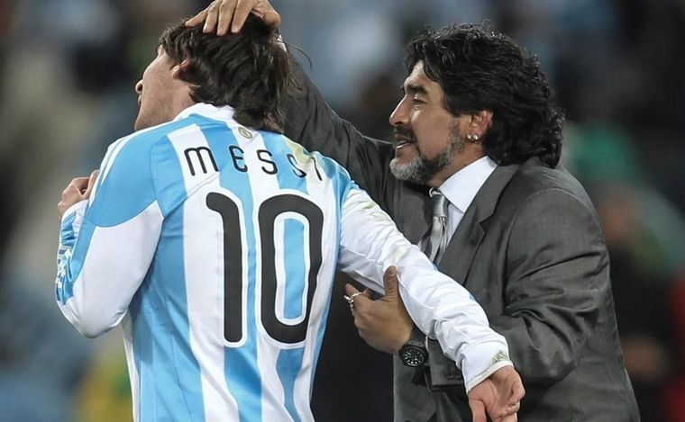 FOTO: Messi recordó en un posteo a Maradona, a dos años de su partida (Gentileza Clarín).
