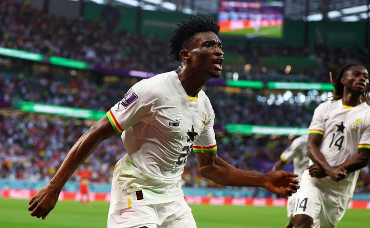 Mohammed Kudus anotó el segundo tanto de Ghana.