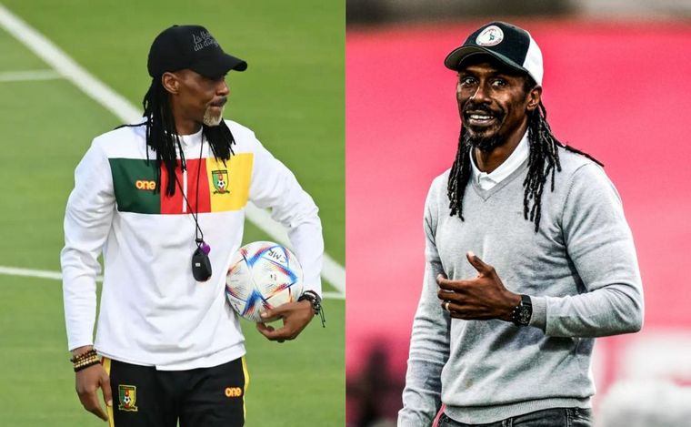 FOTO: Los entrenadores de Senegal y Camerún son protagonistas en Qatar