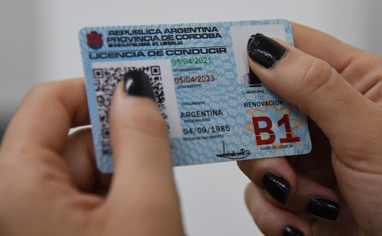 FOTO: Licencia de Conducir de la provincia de Córdoba.