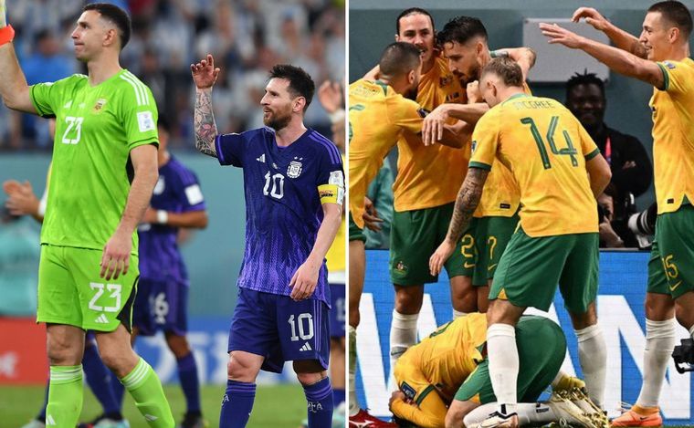 Argentina y Australia, el duelo de octavos de final.