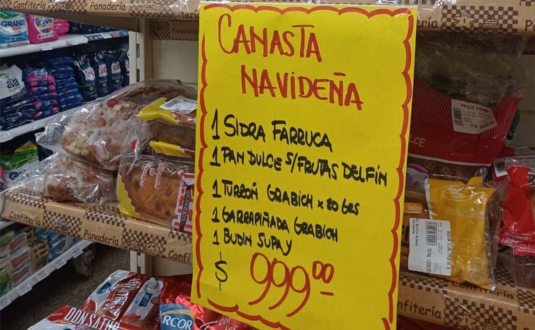 FOTO: Rosario: la Cámara de Supermercados lanzó una canasta navideña con cinco productos. 
