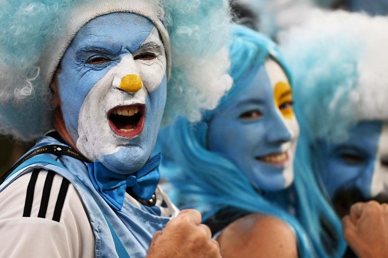 Los hinchas disfrutaron el partido entre Argentina y Australia