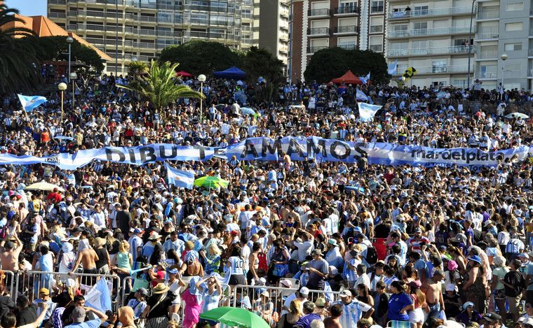 Festejos en Mar del Plata.