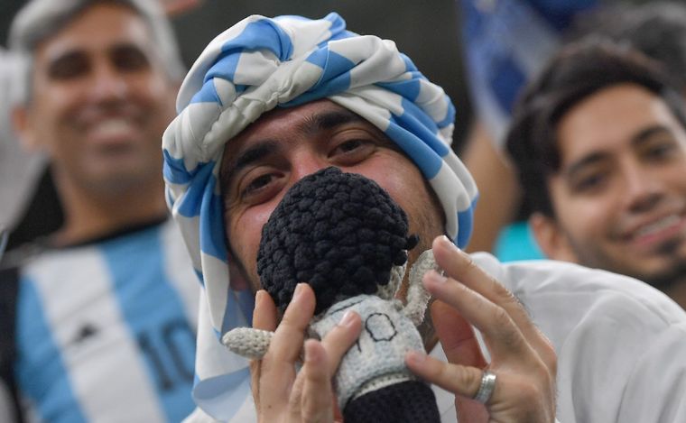 El color de la hinchada argentina en el Estadio Lusail, en fotos.