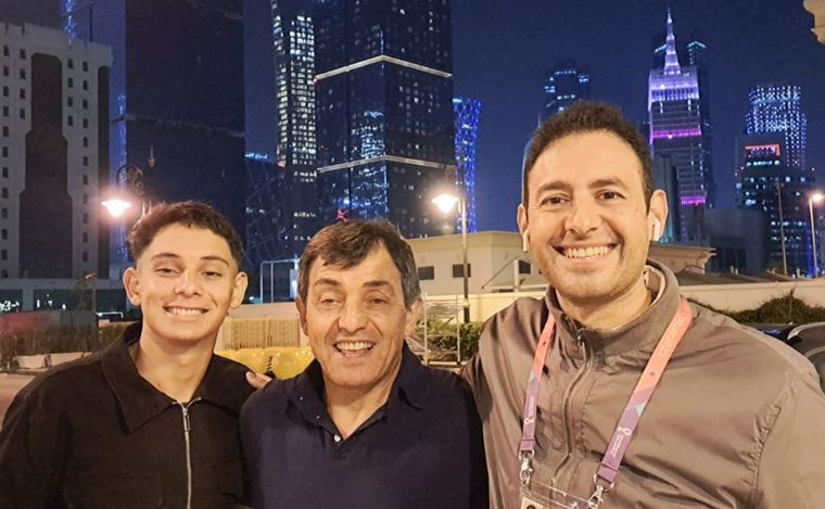 Hugo y Álvaro Molina, con Raúl Monti.