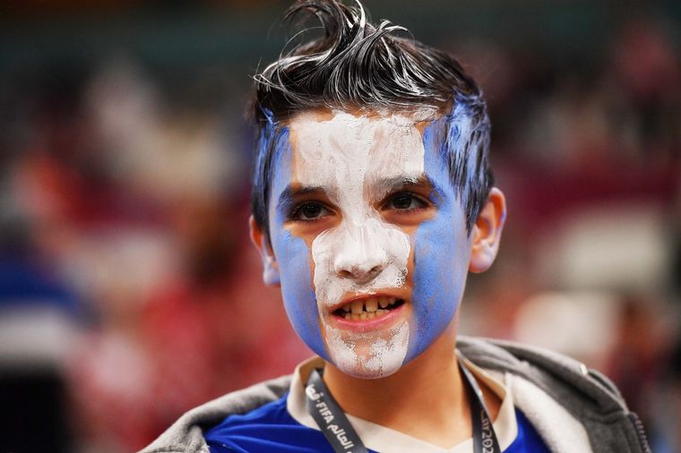 La hinchada argentina en el partido de semifinal