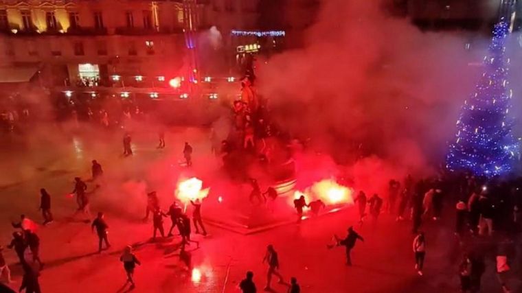 FOTO: Disturbios en Francia tras la semifinal con Marruecos: un muerto y 100 detenidos