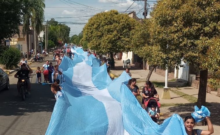 FOTO: Villa María festeja el triunfo de Argentina 
