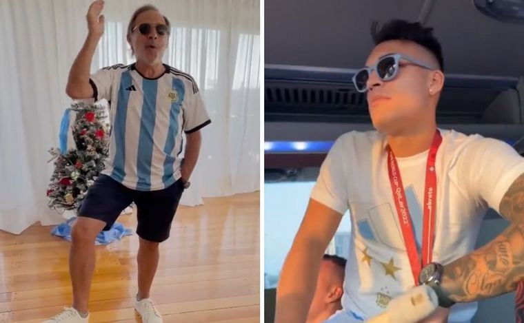Francella y Lautaro Martínez se divirtieron con el clásico 