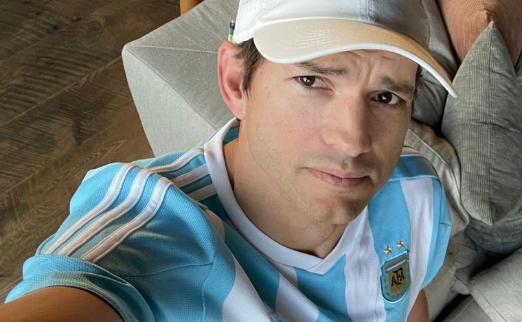FOTO: Ashton Kutcher celebró el título de la Selección Argentina.