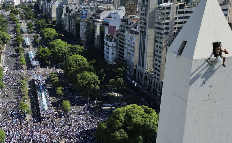 FOTO: Festejos Argentina campeón.