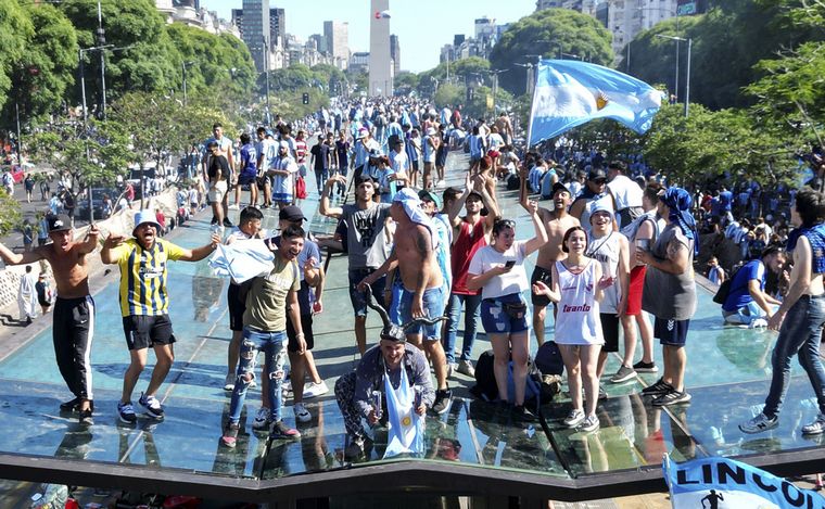FOTO: Festejos Argentina campeón.