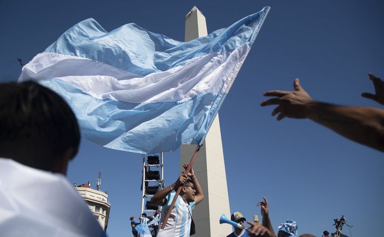 FOTO: Festejos Argentina campeón.