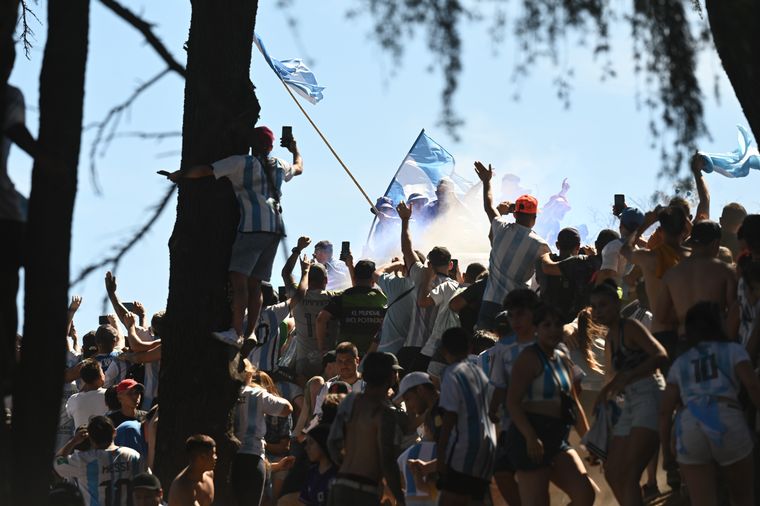 La mayoría de los heridos cayó de árboles o semáforos (Foto: Télam)