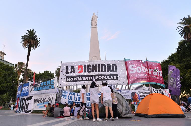 FOTO: La manifestación en apoyo de Milagro Sala durará tres días. 