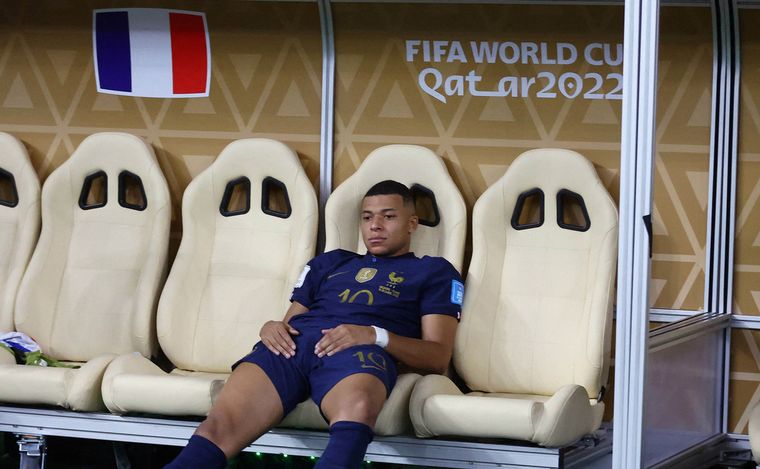 Kylian Mbappé tras perder la final de la Copa del Mundo.