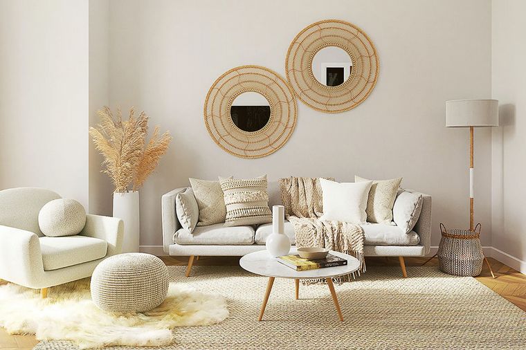 FOTO: La alfombra debe complementar tonalidad del sillón y muebles del ambiente (Pinterest)