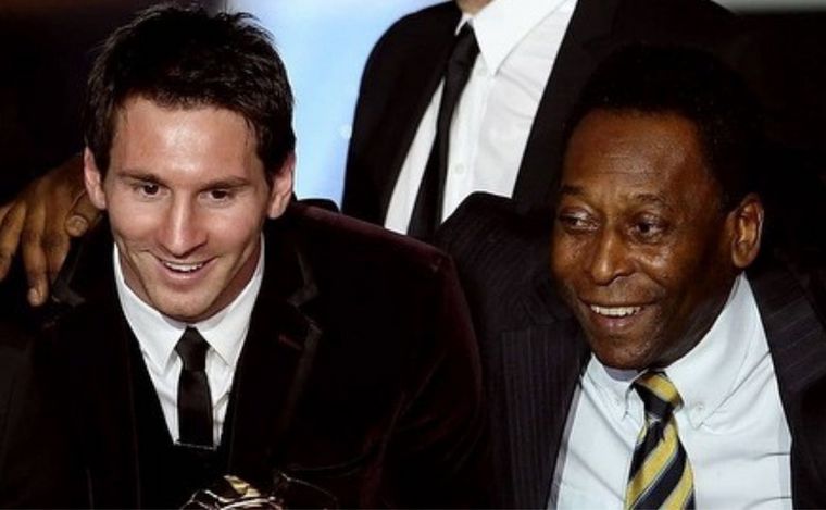 FOTO: Messi y Pelé, dos ídolos del fútbol mundial (Foto: @leomessi)