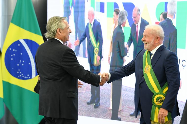 FOTO: Fernández comparó a Lula con Perón por ser elegido por tercera vez.