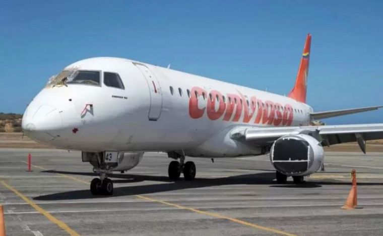 FOTO: El Embraer Lineage 1000 de Conviasa.