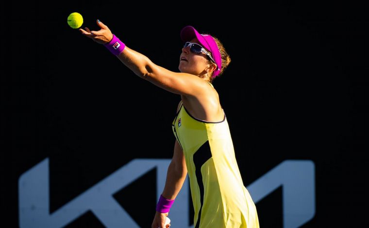 FOTO: La rosarina Nadia Podoroska jugó un gran partido y clasificó a la 2º ronda en AusOpen