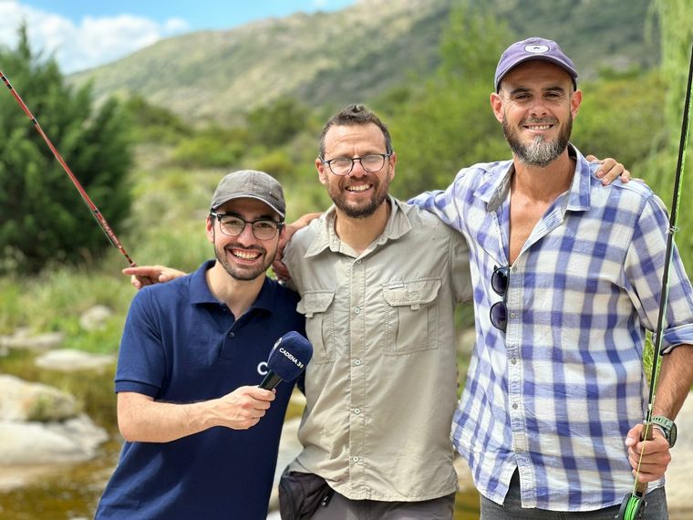 Río de Los Condoritos, agua cristalina y pesca de truchas