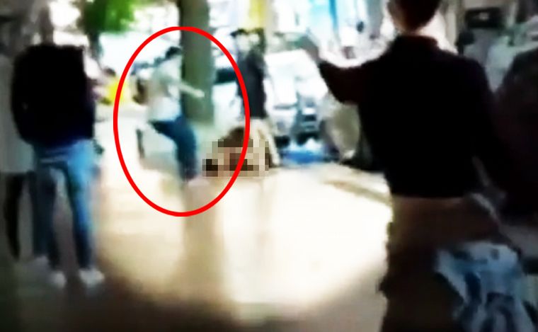 El video que motivó la declaración de Ciro Pertossi en el juicio. (Captura de video)