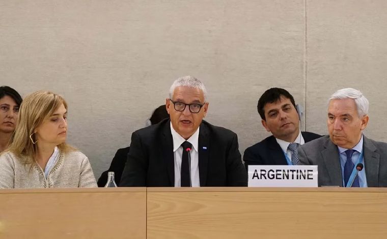 FOTO: Horacio Pietragalla, secretario de Derechos Humanos, en la presentación ante la ONU.