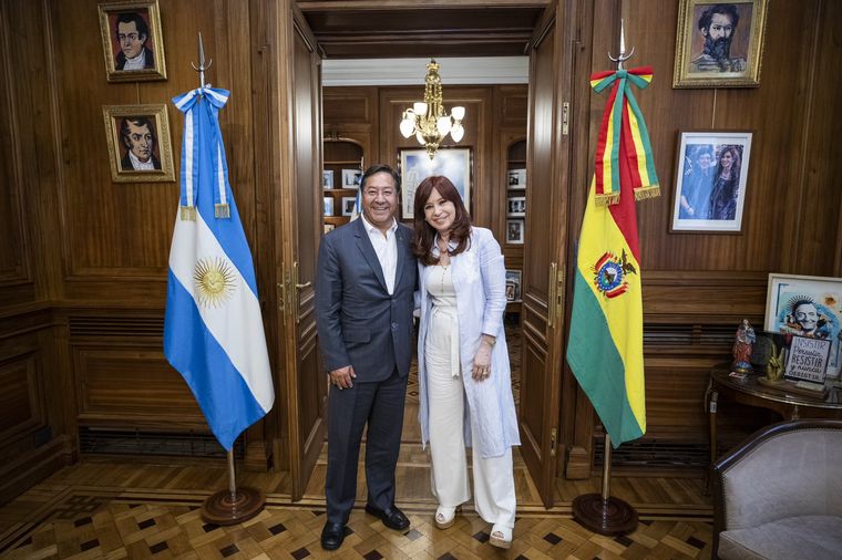 FOTO: Cristina Kirchner junto al presidente de Bolivia, Luis Arce. 