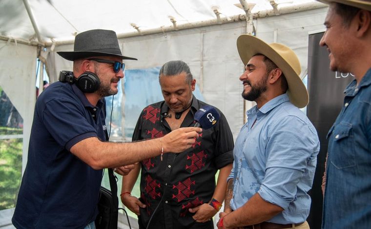 FOTO: Lucio Rojas recibió a Cadena 3, junto a Lázaro Caballero y Christian Herrera.