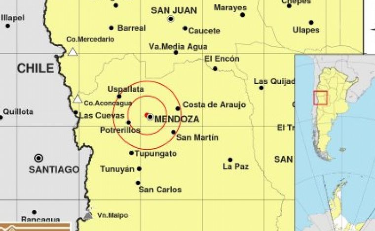 Un sismo se sintió fuerte en Mendoza.