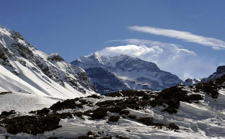 FOTO: El Aconcagua es el punto más alto de Sudamérica. 