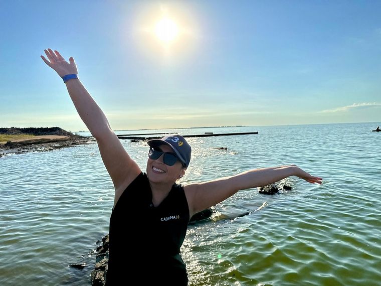 Flotando en Miramar de Ansenuza