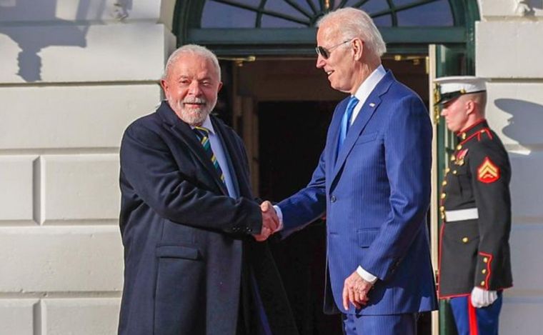 FOTO: Lula Da Silva y Joe Biden en la visita del mandatario brasileño a EE.UU.