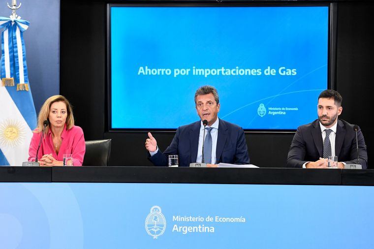 FOTO: Sergio Massa, ministro de Economía de la Nación durante el anuncio.