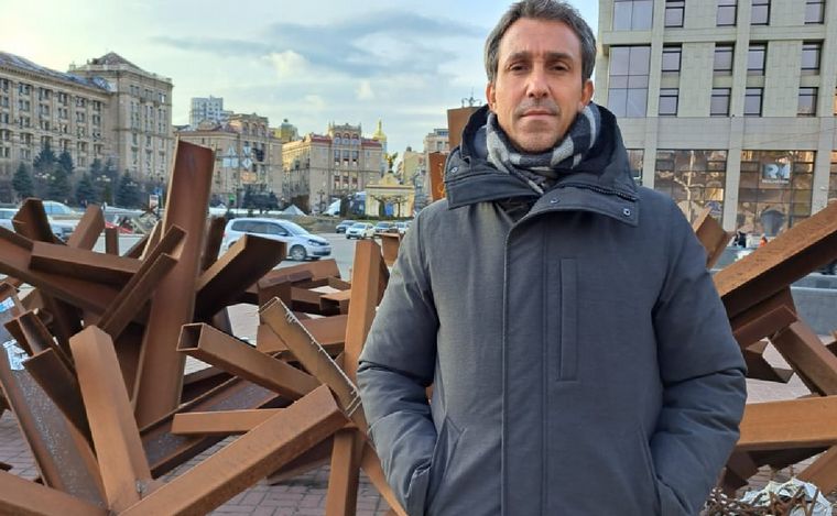 Las barricadas que han quedado en Kiev a un año de la invasión rusa