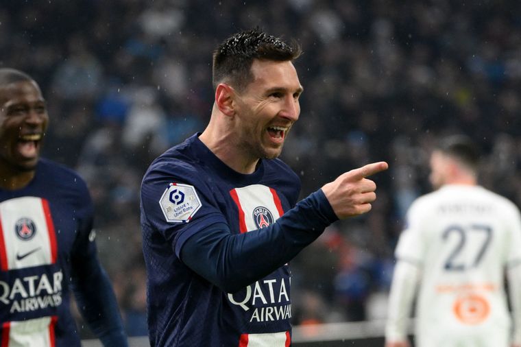 FOTO: Lionel Messi festeja el segundo tanto del PSG ante el Marsella.