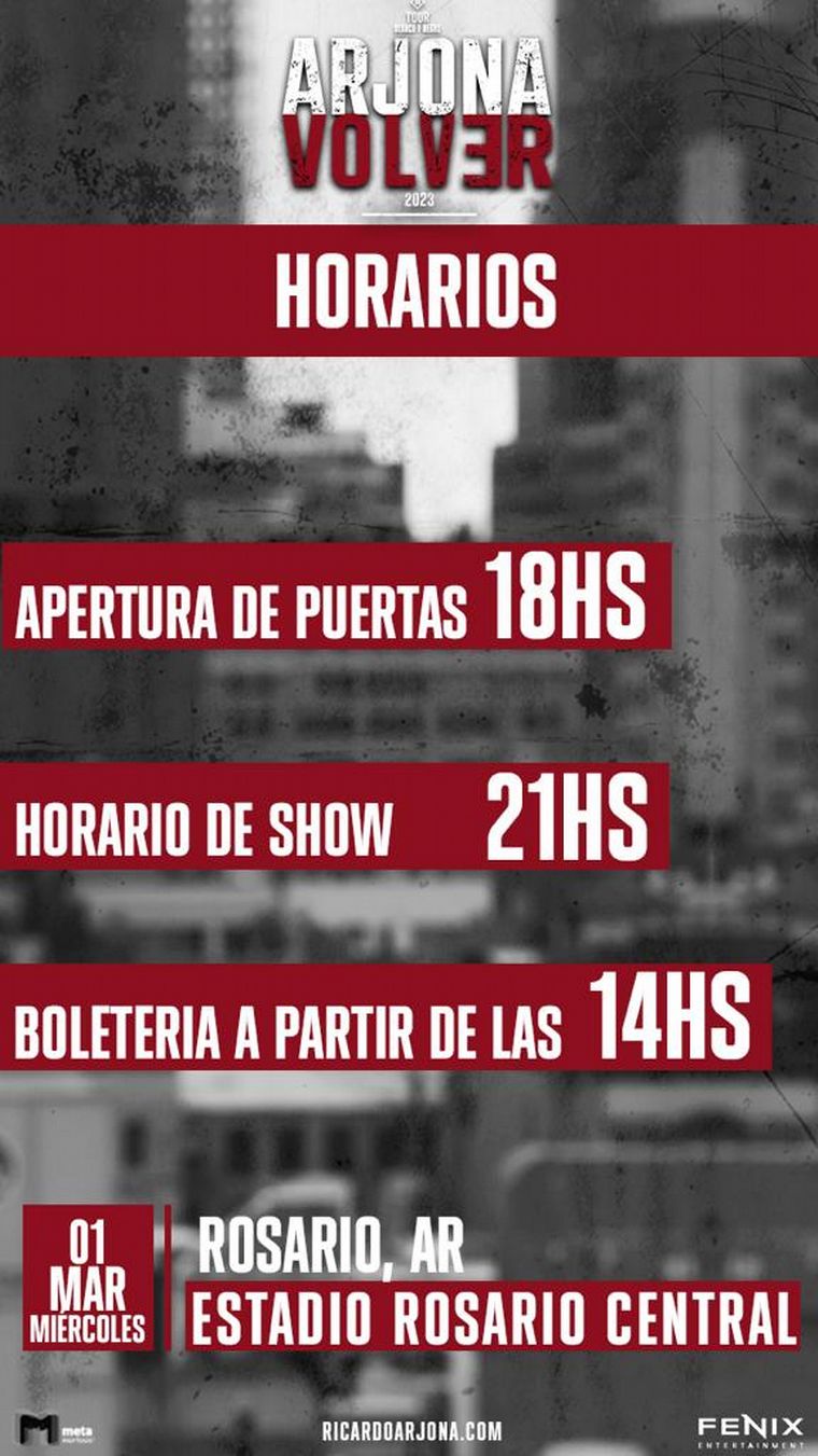 Arjona en Rosario: detalles del operativo, ingresos y ubicaciones en el estadio. 